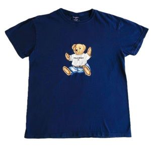 Vintage 1990s rare polo bear sitting tee.